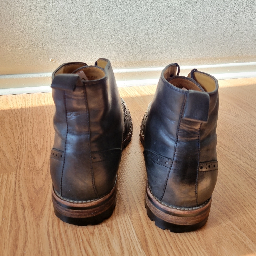 Ron White Wingtip Dress Leather Boots Size 9.5 - Picture 7 of 16